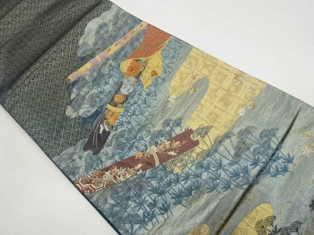 JAPANESE FUKURO OBI / WOVEN FLOWER